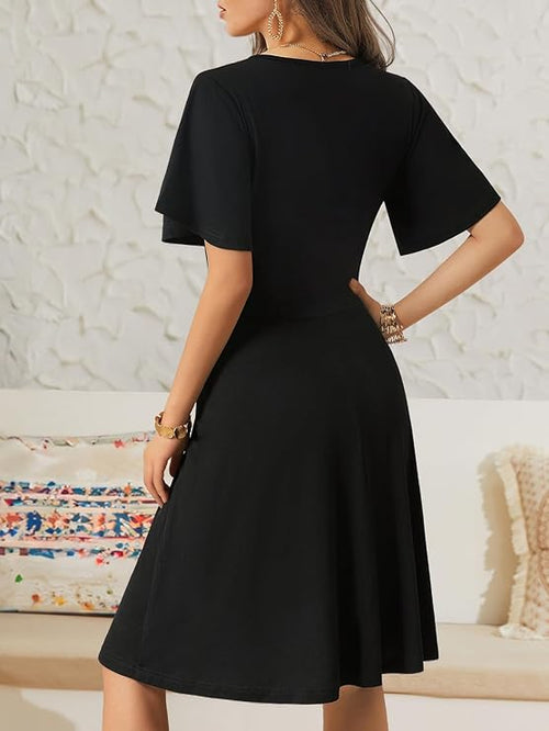 Camila V-Neck Midi Dress