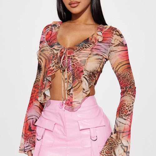 Leo Long Sleeve Mesh Top